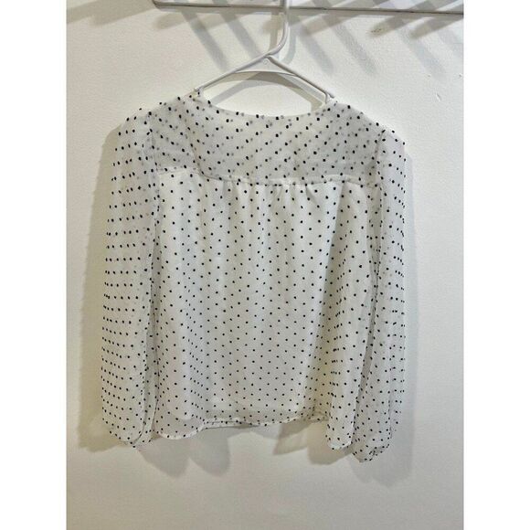 Beacon Apparel Retro Preppy Polka Dot Minimalist Feminine Office Chic Blouse - Picture 4 of 12